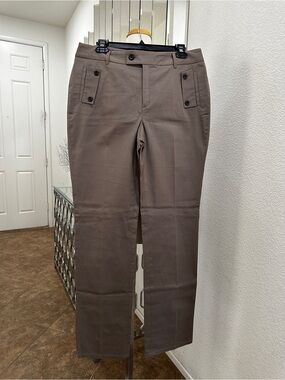 Banana Republic Straight-Leg Pants in Taupe
